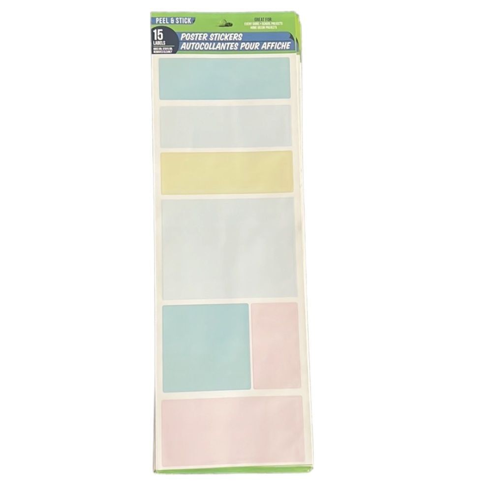 Peel and Stick poster labels By Green Brier Lot of 4 NEW